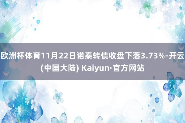 欧洲杯体育11月22日诺泰转债收盘下落3.73%-开云(中国大陆) Kaiyun·官方网站